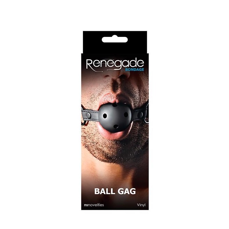 Knebel-RENEGADE BONDAGE BALL GAG BLACK